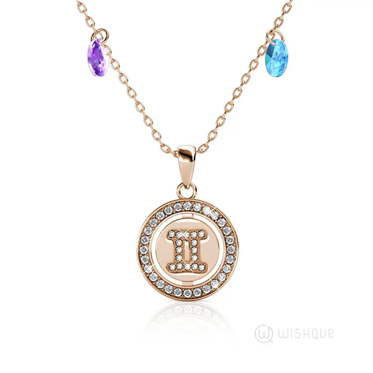 Symbolic Pirates Pendant With Cloe Crystals Rose-Gold Plated