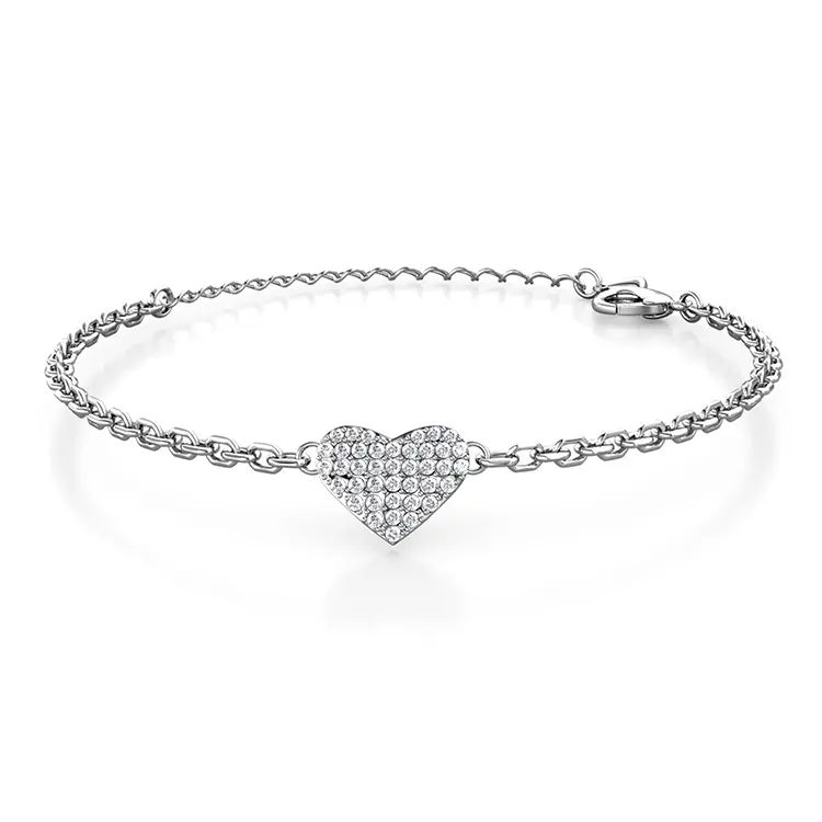 Only Love Bracelet With Cloe Crystals White-Gold Plated