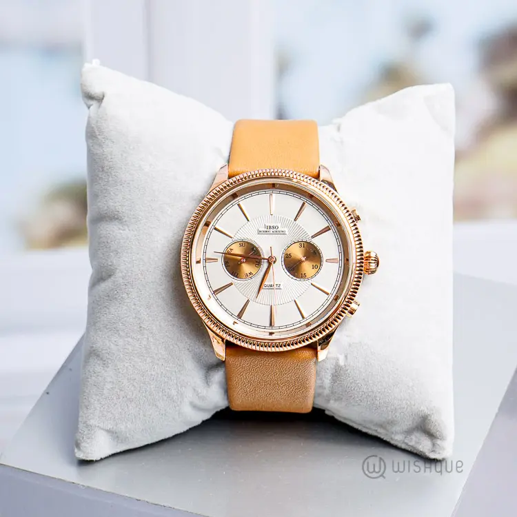 IBSO Men's Quartz Brown Leather Watch-6816G