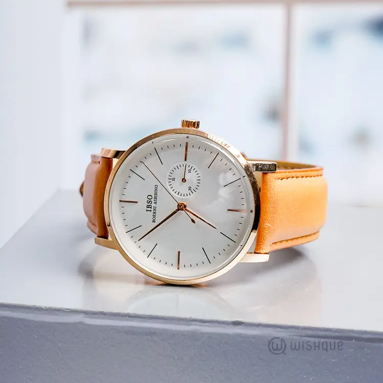 IBSO Men's Quartz Leather Watch-8816G