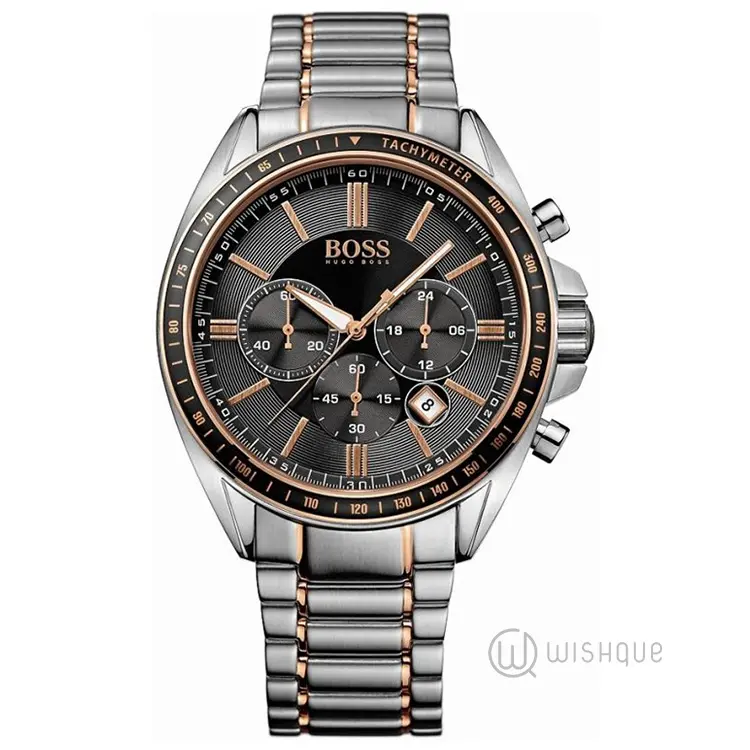 Hugo Boss Men’s Chronograph Quartz Stainless Steel Black Dial Watch 1513094