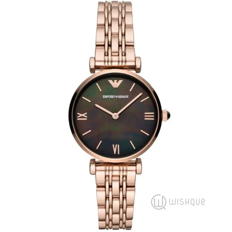 Emporio Armani Women's Analog Quartz Rose Gold Watch AR11145