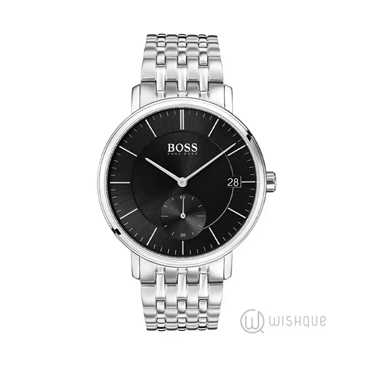 Hugo Boss Men's Corporal Stainless Steel Black Dial Watch 1513641