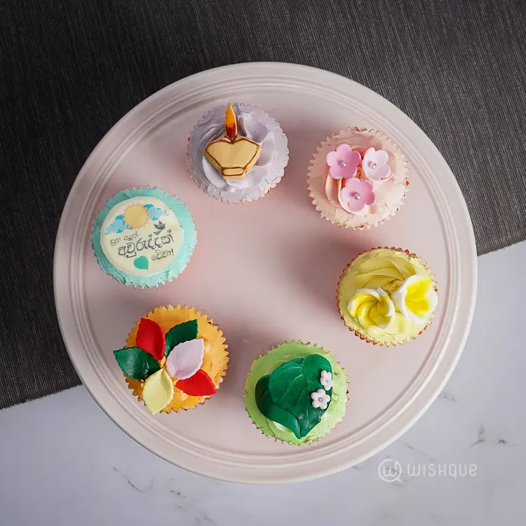 Avurudu with Happiness Cupcake Box of 6