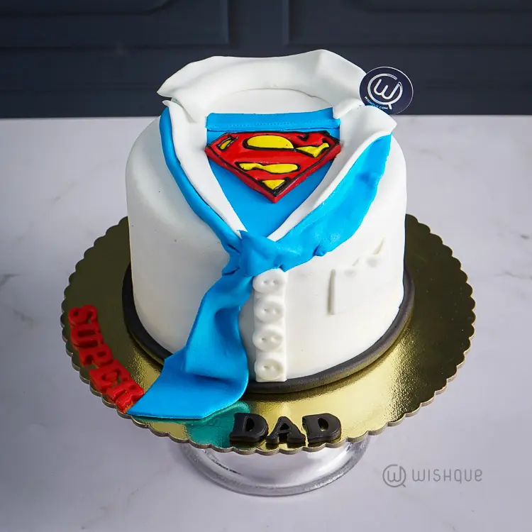 Superman Ribbon Cake