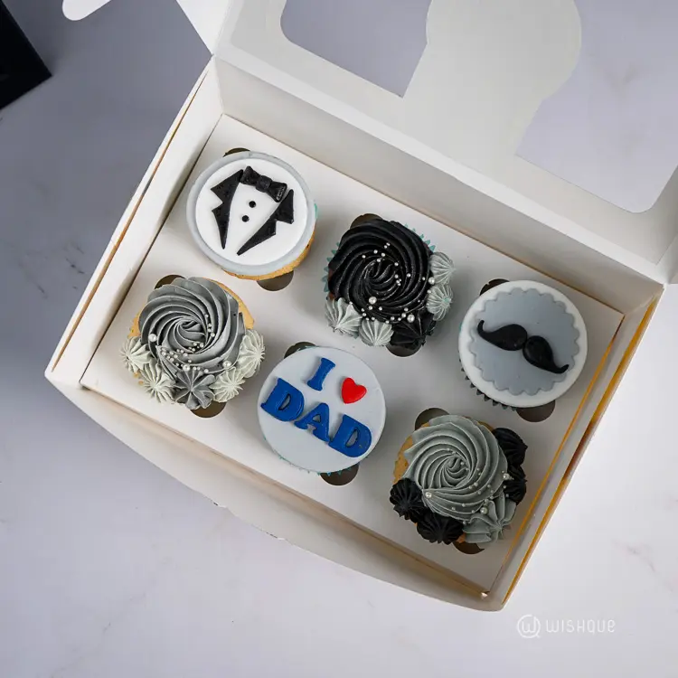 I Love Dad Cupcake Box of 6