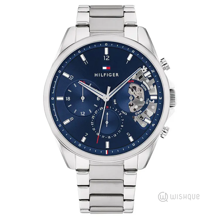 Tommy Hilfiger Silver Steel Men's Multi-function Watch -1710448