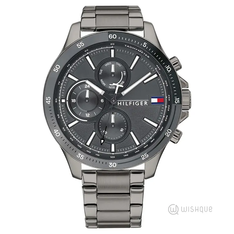 Tommy Hilfiger Grey Steel Men's Multi-function Watch 1791719
