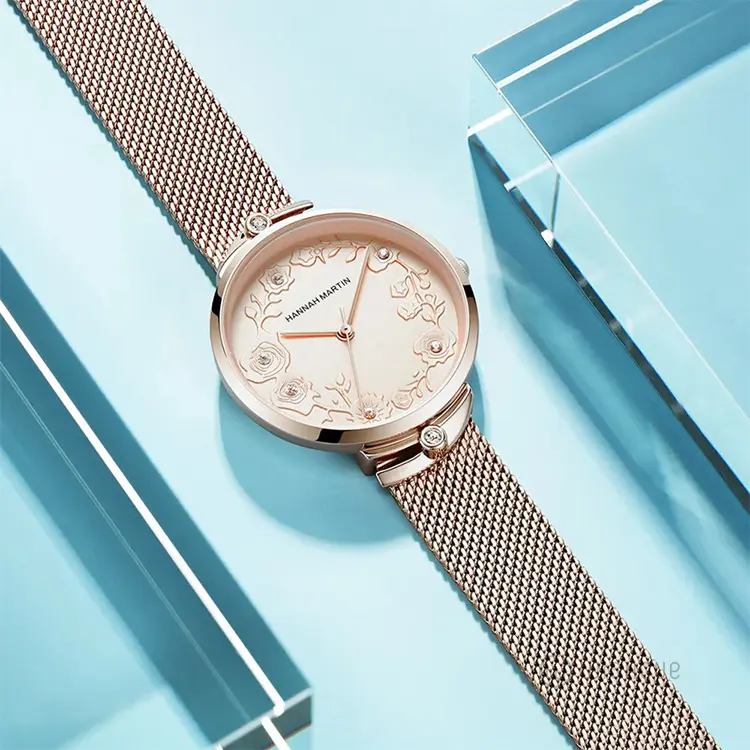 HANNAH MARTIN Fashion Watch For Women Business Causal Rose Gold 119QIANSE