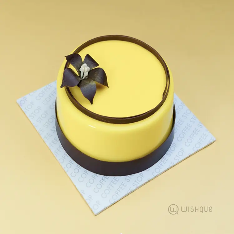 Passion Fruit Crunchy Mousse Cake