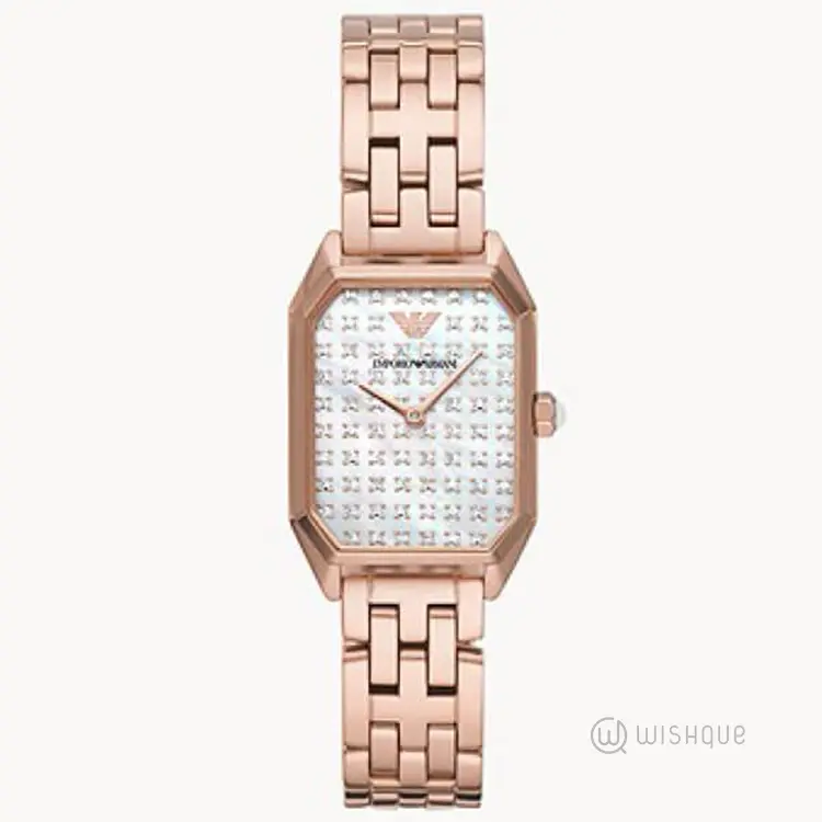 Emporio Armani Watch for Women Two Hand Movement Rose Gold AR11389