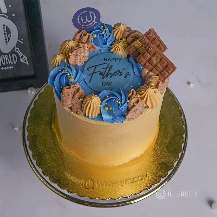 Chocolate Espresso Father's Day Ribbon Cake
