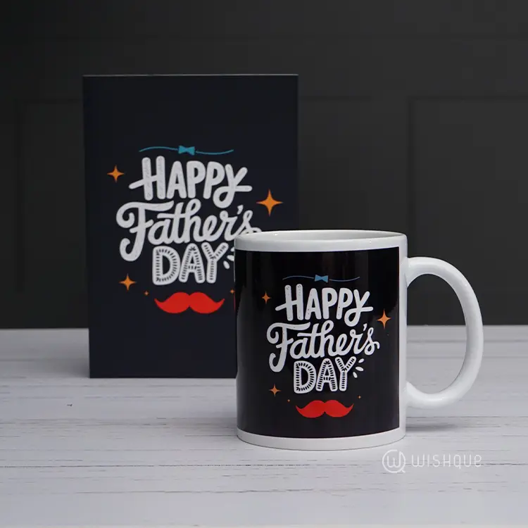 Happy Father's Day Dad Greeting Card & Printed Mug