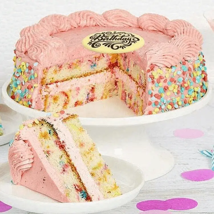 Birthday Strawberry Funfetti Cake