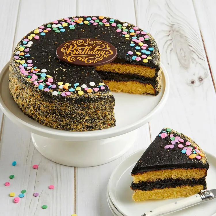 Golden Fudge Celebration Cake