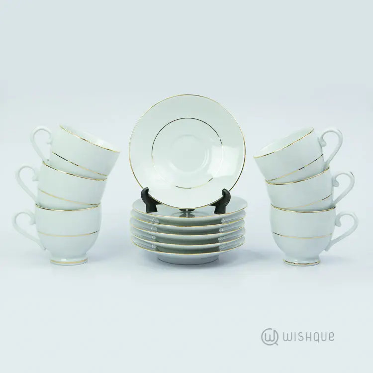 Royal Fernwood 12 Pcs Tea Set Gold Line