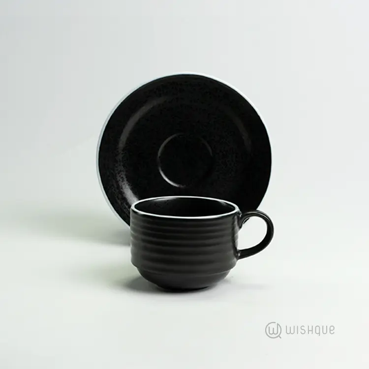 Royal Fernwood Pearl Black 12 Pcs Tea Set