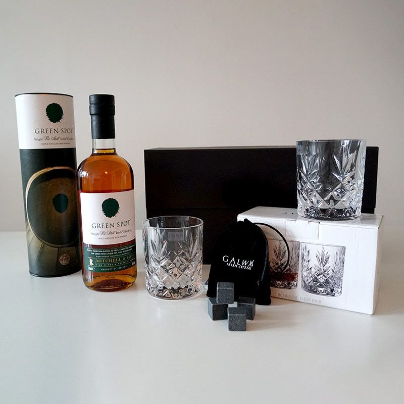 Green Spot Whiskey Stone Set