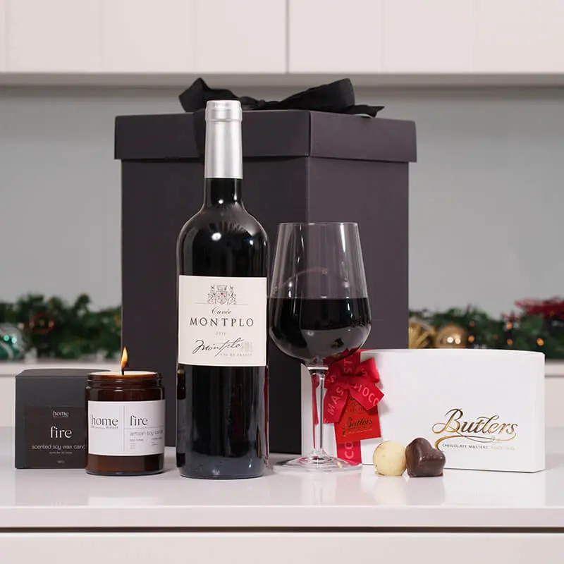 Fine Wine, Chocolate and Candle Gift Set
