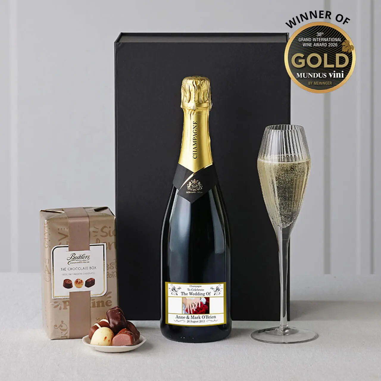 Personalised Wedding Champagne & Luxury Irish Chocolates