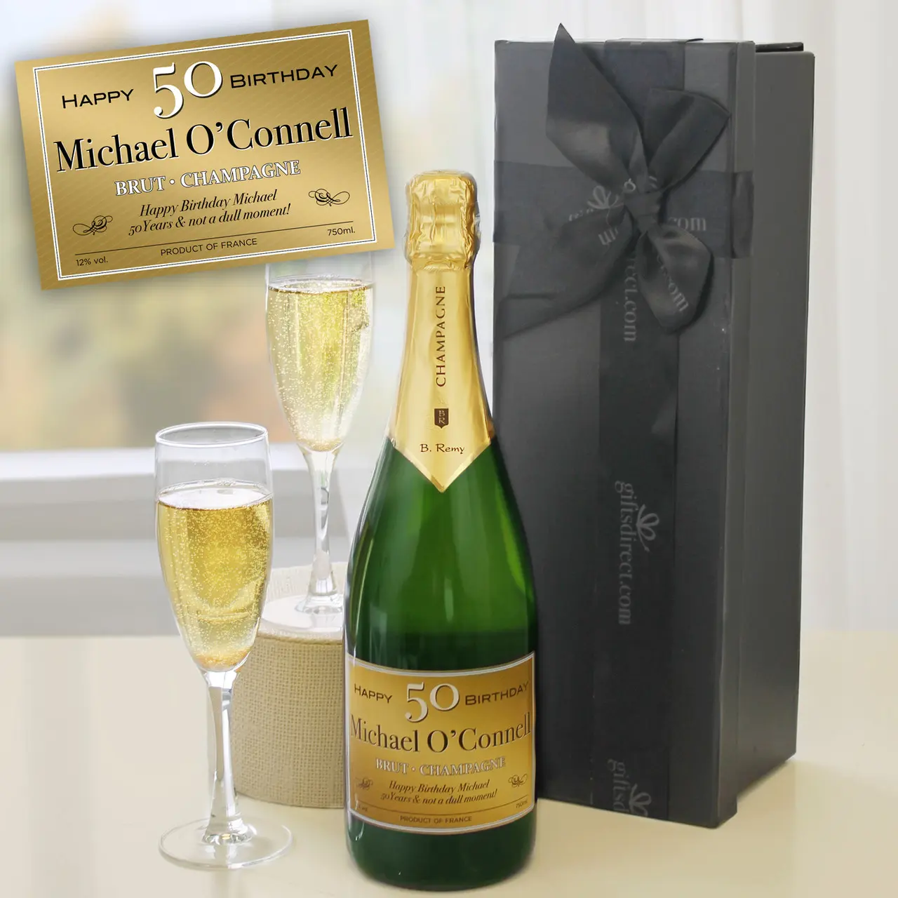 Personalised Happy Birthday Champagne