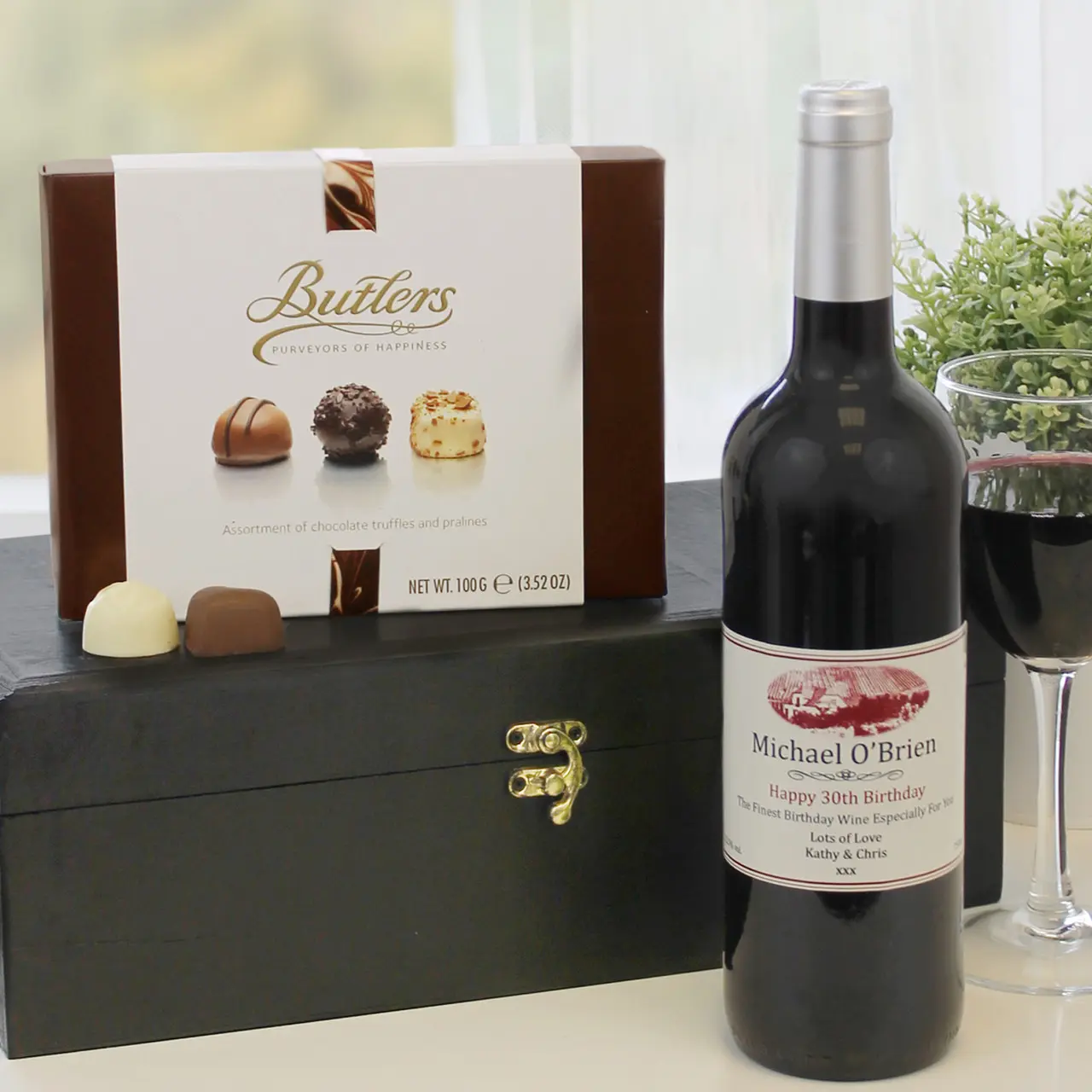 Personalised Wine & Butlers Chocolates
