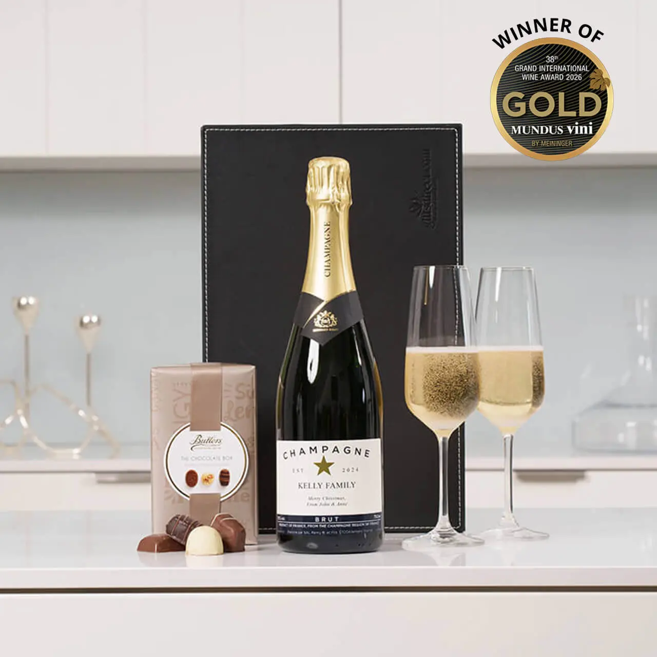 Personalised Champagne & Chocolates Gift Box