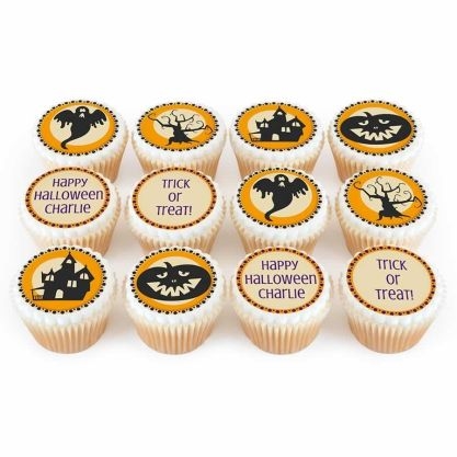12 silhouette cupcakes