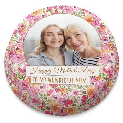 Watercolour Flowers Photo Frame Cake (letterbox gift cake (serves 2-4))