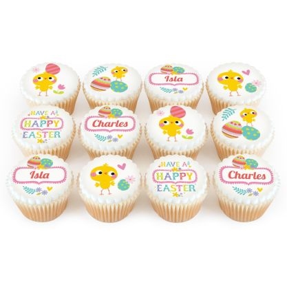 12 cute easter chick cupcakes