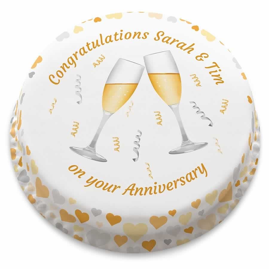 Champagne Toast Cake (Medium Cake (Serves 18-25))