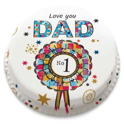 Starry No.1 Dad Cake (letterbox gift cake (serves 2-4))