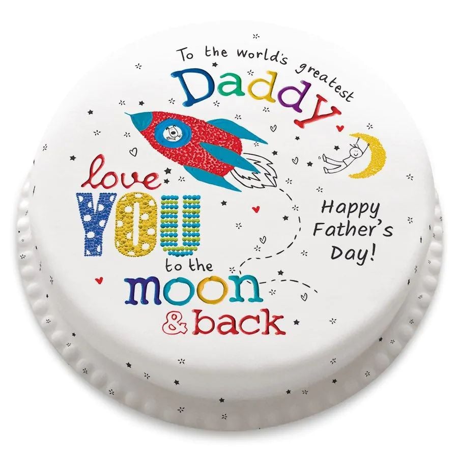 Love you to the moon and back cake (letterbox gift cake (serves 2-4))
