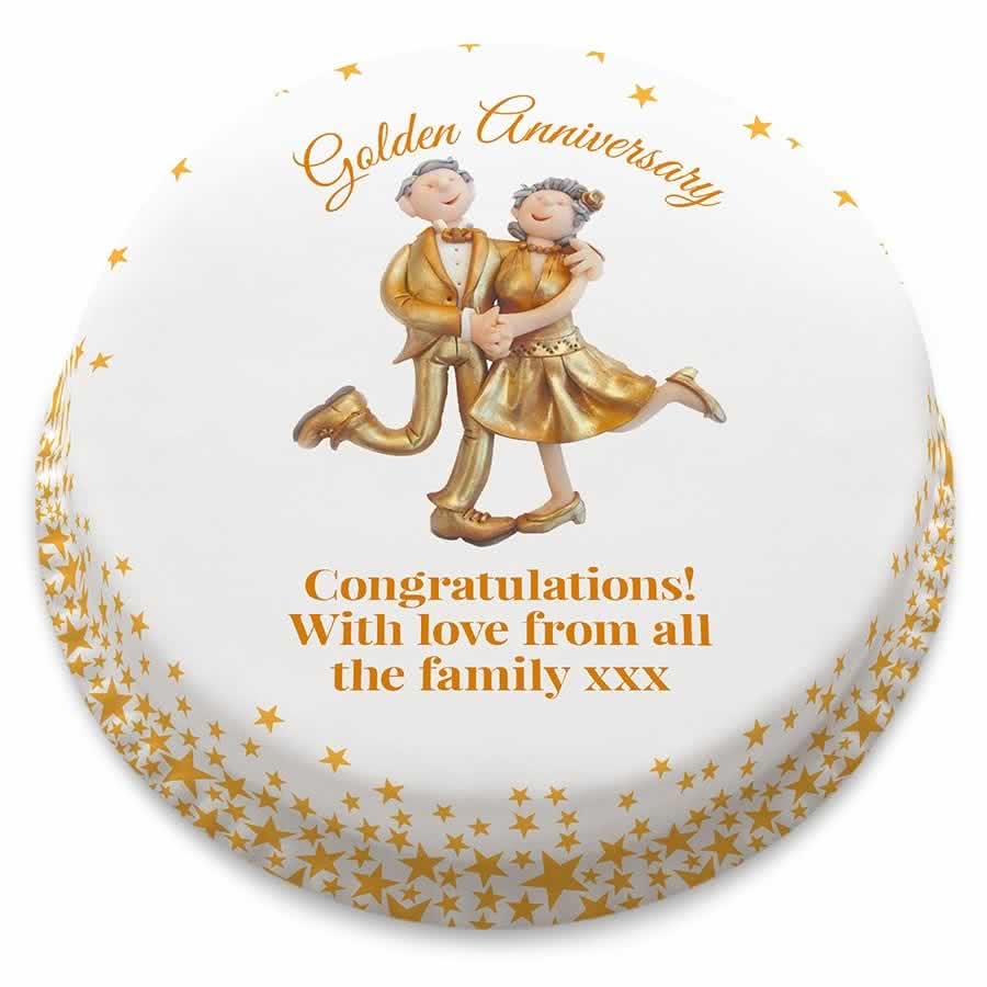 Golden Couple Cake (Medium Cake (Serves 18-25))