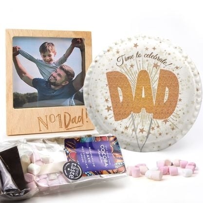 double dad cup gift set (letterbox cake set(xs) serves 2)