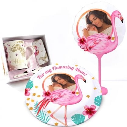Flamingo Mum Gift Set (Letterbox cake set(s)serves 2)