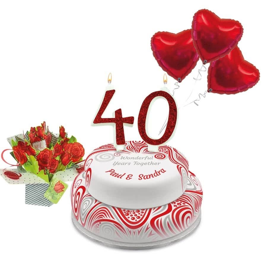 Ruby Anniversary Tiered Set (Two Tier (P) Serves 30)