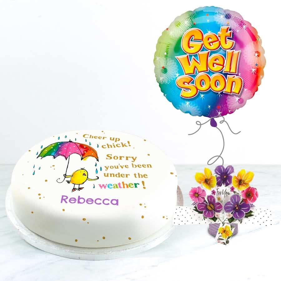 Rainbow Get Well Gift Set (Medium Cake Set (S) Serves 20)