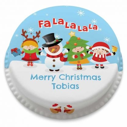 Carol Singers Cake (letterbox gift cake (serves 2-4))
