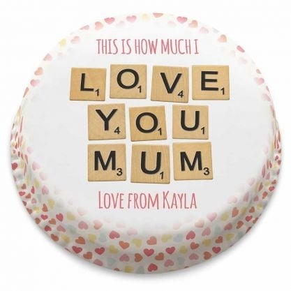 Mum Scrabble Cake (letterbox gift cake (serves 2-4))