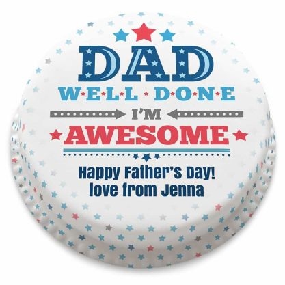 Well Done Dad Cake (letterbox gift cake (serves 2-4))