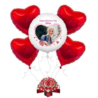 floral heart balloon bouquet