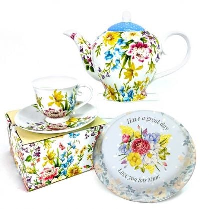 English Garden Tea Set (Letterbox Cake Set (XL) Serves 2)