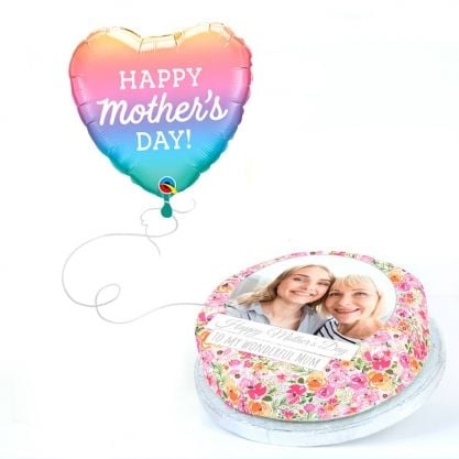 Flower Photo Gift Set (Letterbox Cake Set (S) Serves 2)