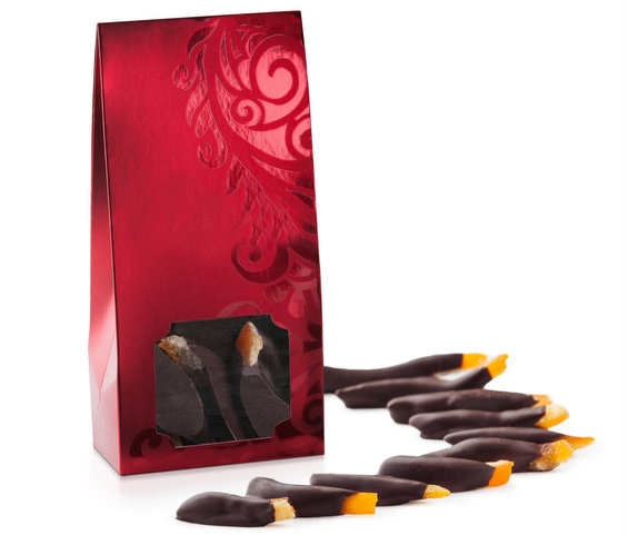 Orangettes Dipped in Dark Chocolate