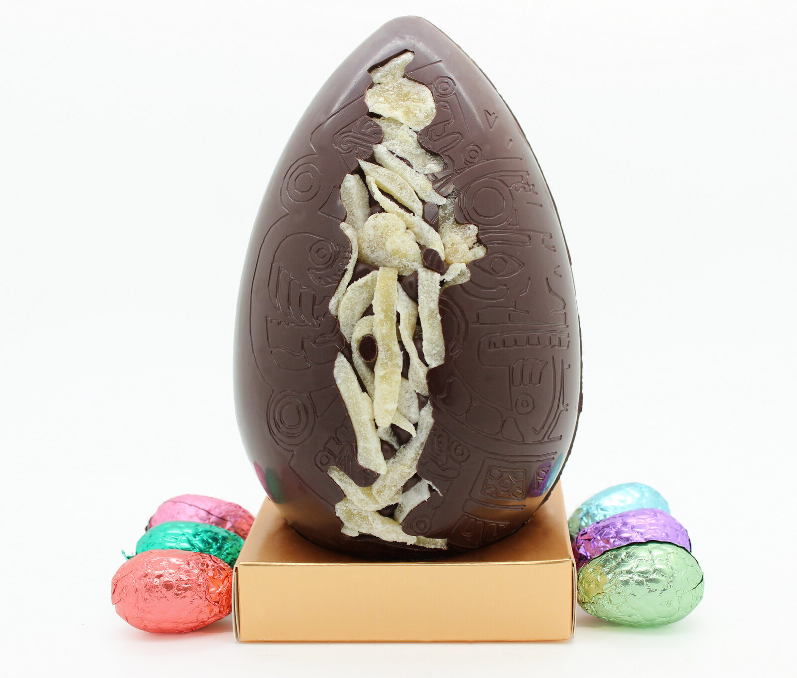 Luxury Chinese Ginger Dark Chocolate Egg With Belgian Praline Eggs
