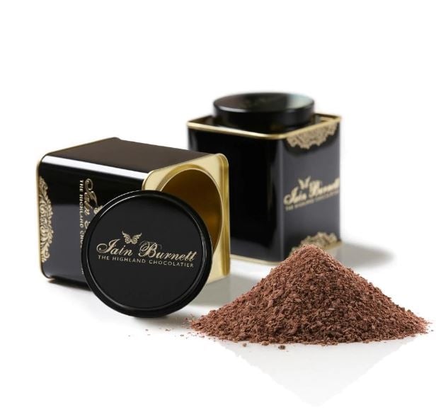 DECORATIVE TIN OF DARK HOT CHOCOLATE FLAKES
