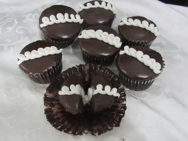 Cream Filled Chocolate Cupcakes