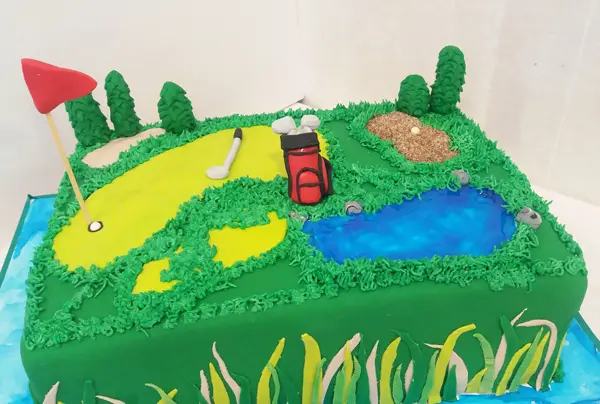 "A day on the green" Golf Cake