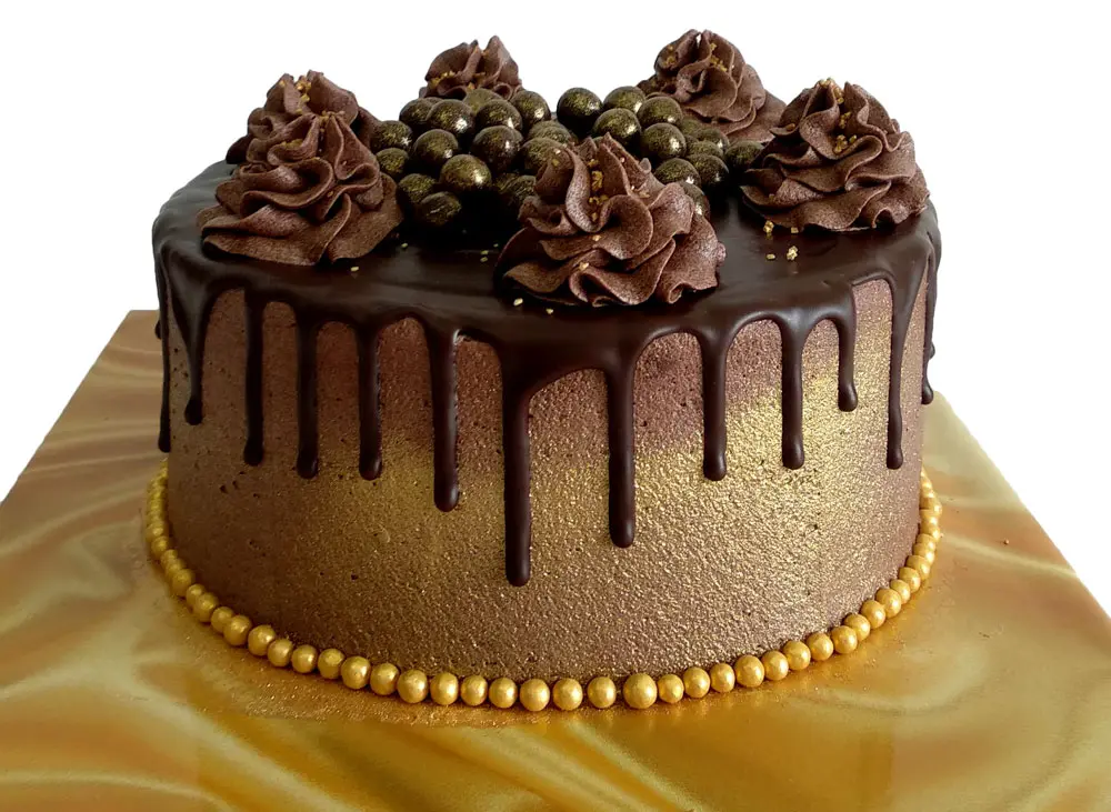 Dripping in Gold Cake